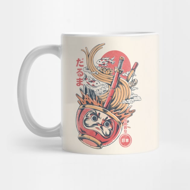 Daruma Ramen - White by Ilustrata